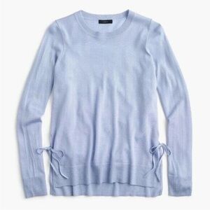J.Crew Peri Blue Side Tie Merino Wool Sweater Size S